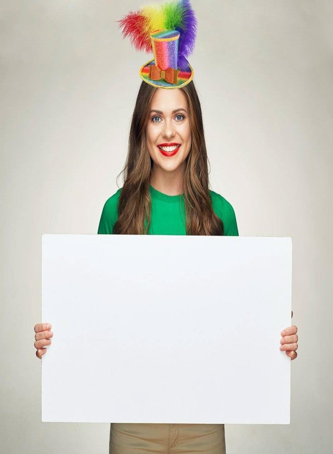 CBLUO Halloween Mini Top Hat Headband Multicolor Feathers Hair Hoops Bands Bow Bowknot Sequins Headpiece Hairband Women Mardi Gras Christmas Festival Parade Cosplay Dress Up Birthday Party Accessories - Image 3