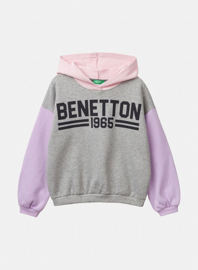 Benetton Long Sleeve Hood Sweatshirt  - Image 1