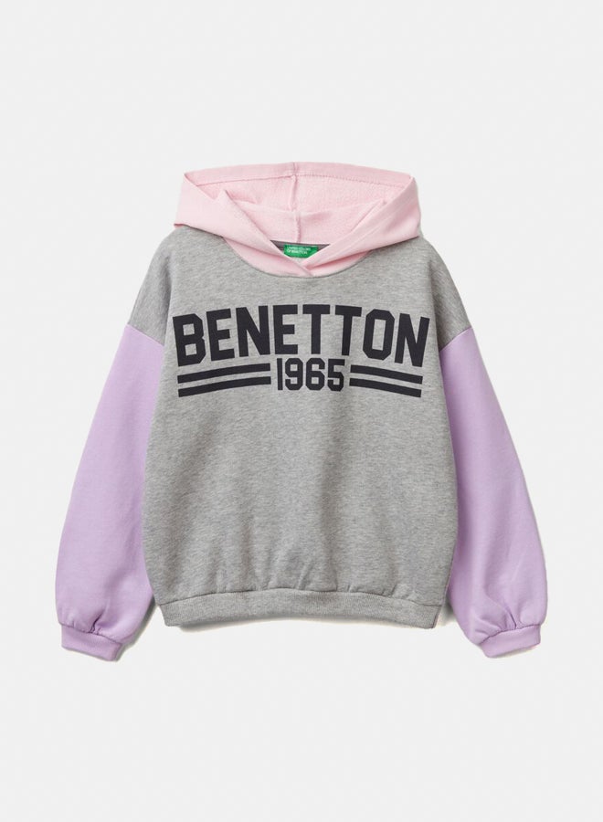 Benetton Long Sleeve Hood Sweatshirt  - Image 3