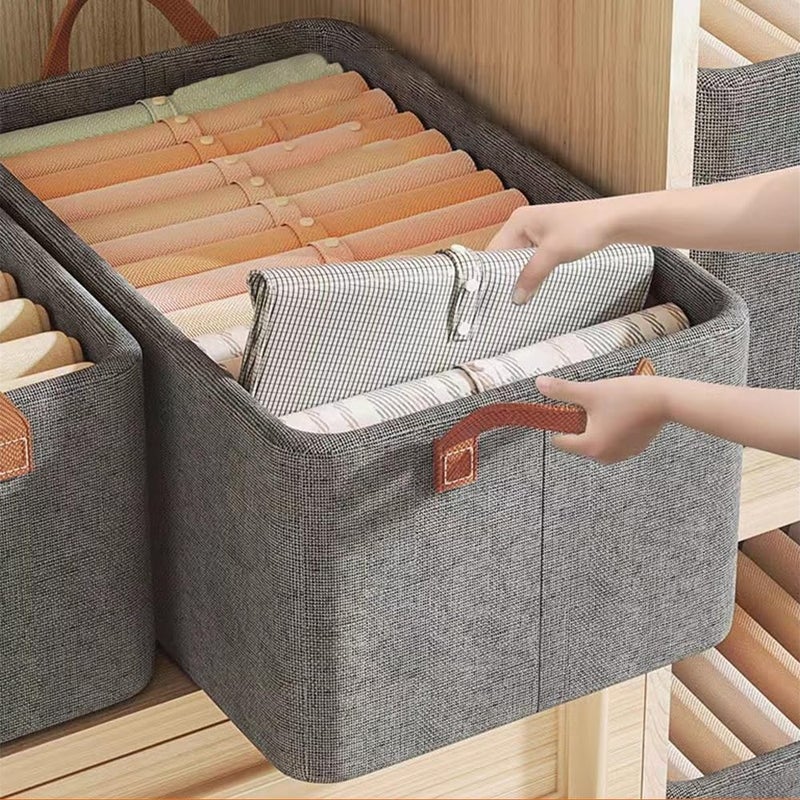 Claiez Claiez 1 Pcs Wardrobe Organizer for Clothes Stackable Organizer for Wardrobe Storage Clothes Organiser for Wardrobe Shelf Jeans Pants T Shirt Organizer for Cupboard Racks and Shelves - Image 1