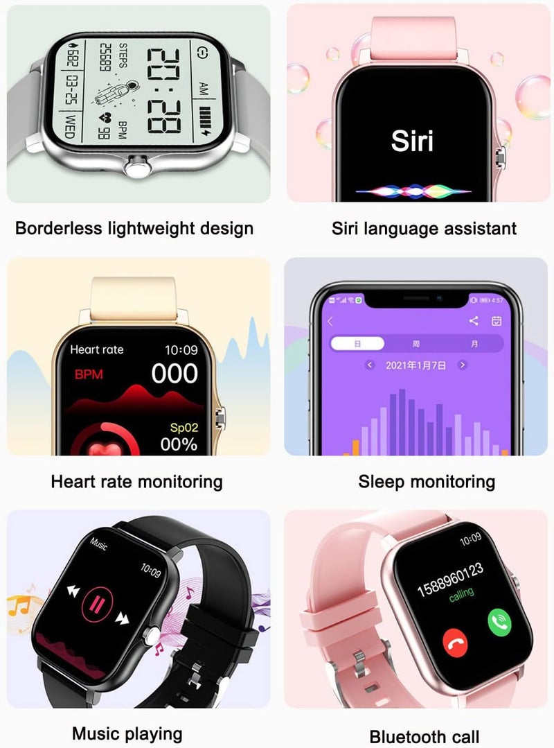 كلاراكو ساعات GT55 الذكية، ساعات رياضية أنيقة طويلة الأمد مقاومة للماء IP67، مراقبة صحة النوم، ساعة لياقة بدنية مع عداد خطوات للياقة البدنية اليومية للنساء والرجال - Image 3