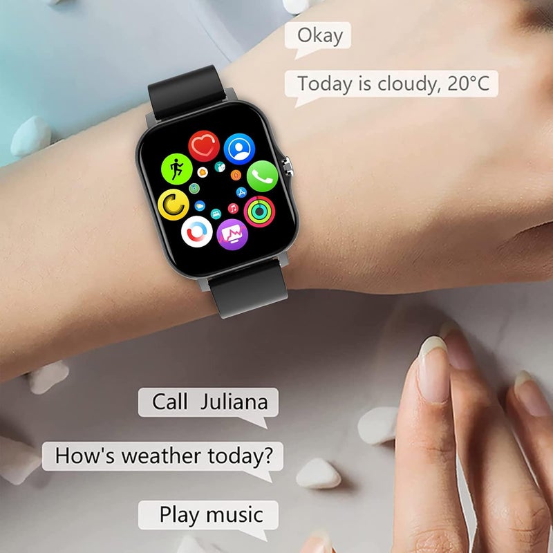 كلاراكو ساعات GT55 الذكية، ساعات رياضية أنيقة طويلة الأمد مقاومة للماء IP67، مراقبة صحة النوم، ساعة لياقة بدنية مع عداد خطوات للياقة البدنية اليومية للنساء والرجال - Image 2