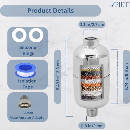 PJET Silver Hard Water Softener for Tap | Water Softener for Tap & Bathroom | Shower & Tap Filter for Hard Water | Water Purifier for Bathroom Use - Image 3