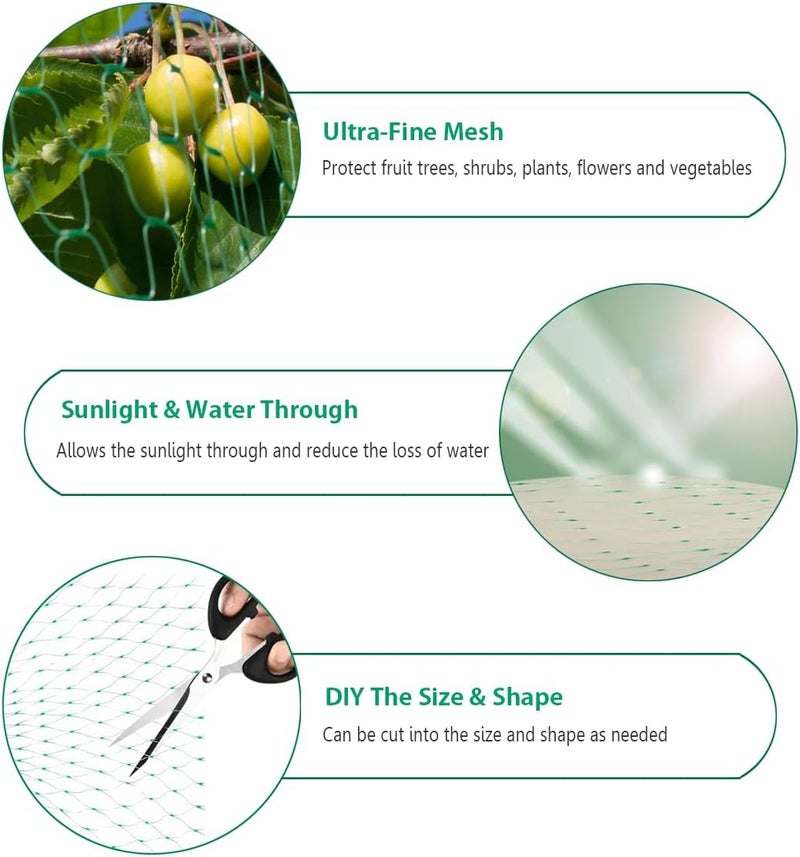 Aliagle Bird Netting for Garden Protect Vegetable Plants and Fruit Trees, Garden Net Doesn't Tangle and Reusable Fencing Protect Fruit Vegetables from Birds,Deer,Squirrels and Other Animals(13x40ft) - Image 2