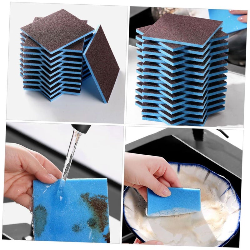 Dual Sided Kitchen Cleaning Sponge Thick Reusable Non Scratch Scrubber - Image 5
