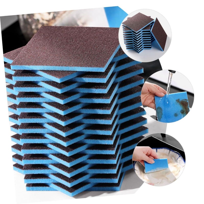 Dual Sided Kitchen Cleaning Sponge Thick Reusable Non Scratch Scrubber - Image 3