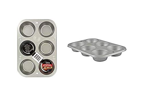 Greenbrier Muffin Cupcake Baking Tin Stainless Steel Cupcake TrayOven Cooking Baking Pan Dishwasher Safe Muffin Baking Cupcake Pans 6Cup