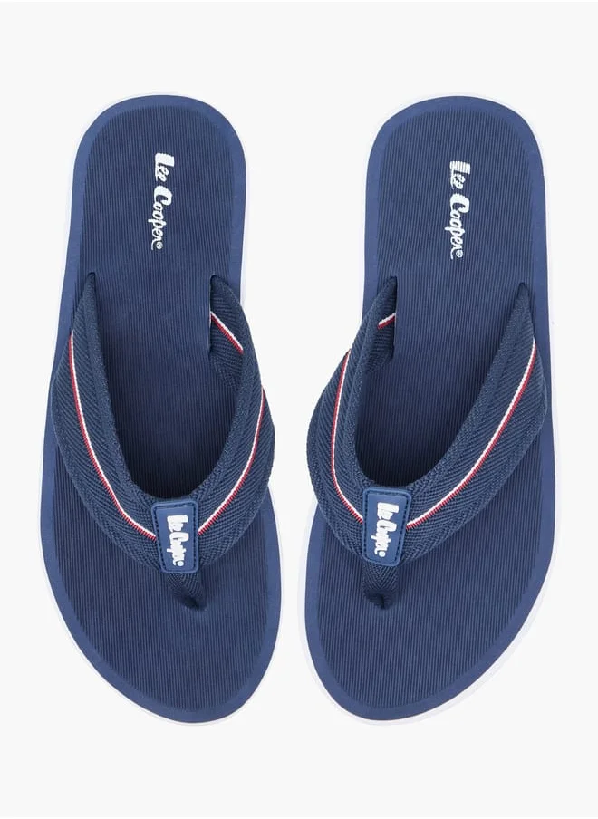 لي كوبر Men's Textured Slip-On Thong Slippers