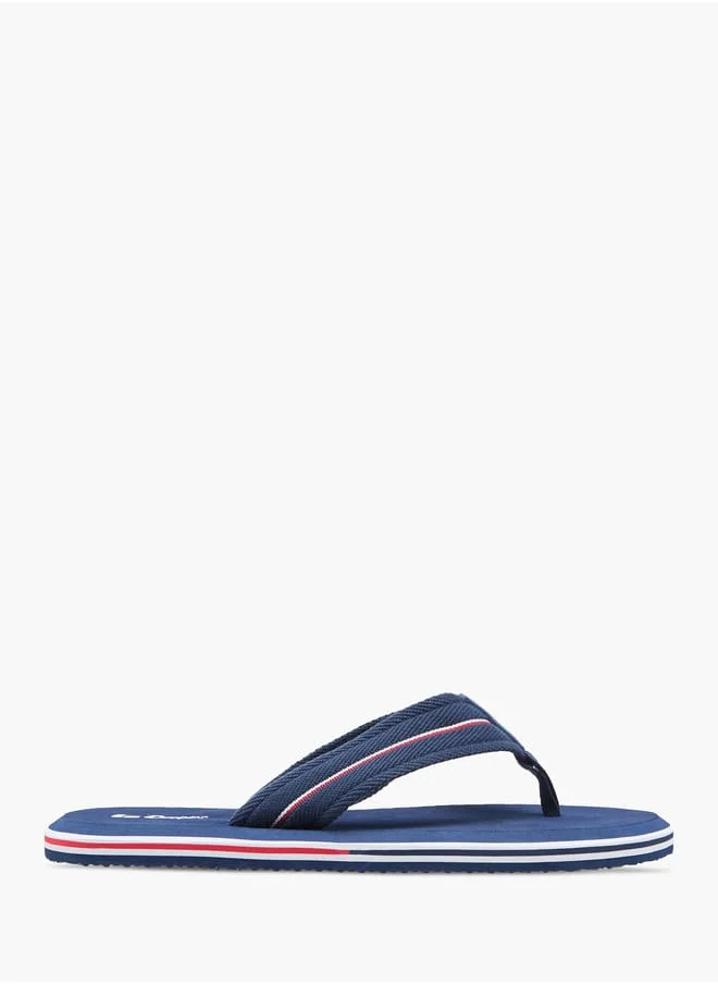 لي كوبر Men's Textured Slip-On Thong Slippers