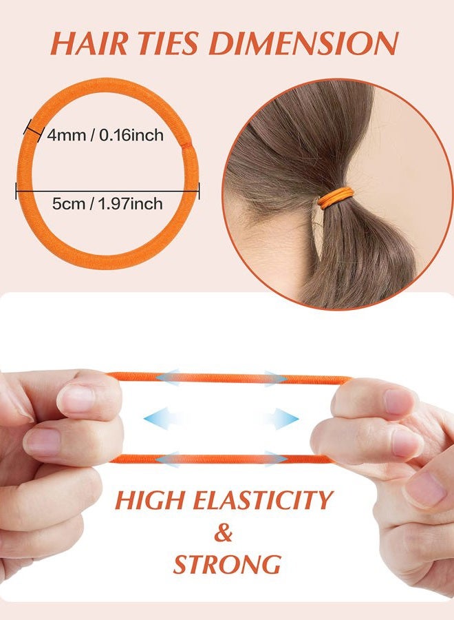 MoHern 203 Pieces Hair Ties No Damage, 4MM Hair Bands, 20 Colors Elastic Hair Ties for Thick Hair, Medium Size Ponytail Holders for Women and Girls - Image 3