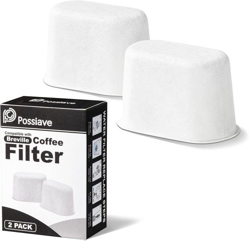 Possiave 2-Pack Charcoal Breville Filters for Espresso Machines, Breville Espresso Machine Water Filter Replacements - Image 1