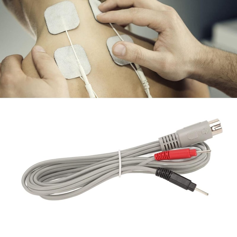 klarako 2m Electrode Wires, 5P Plug Tinsel Wire Electrode Cable for TENS Unit Therapeutic Massage Machine - Image 5