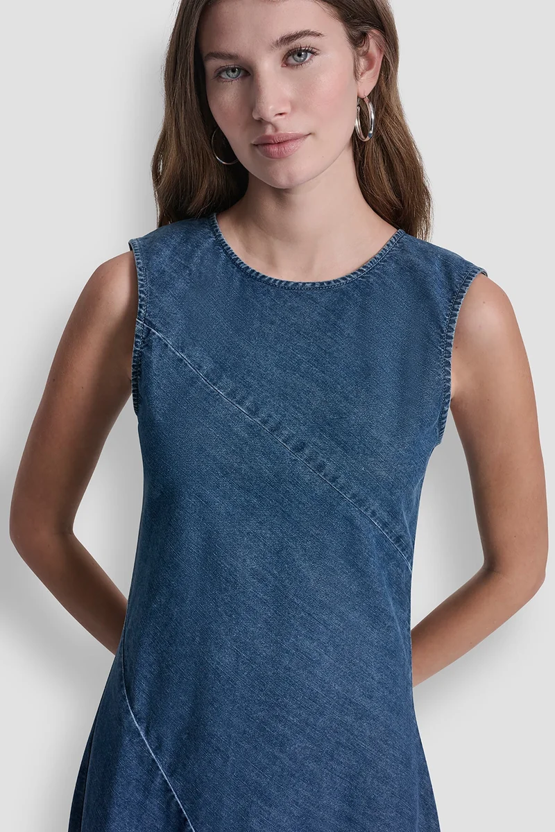 DKNY  SLEEVELESS BIAS CUT DRESS for Women | Best Price UAE