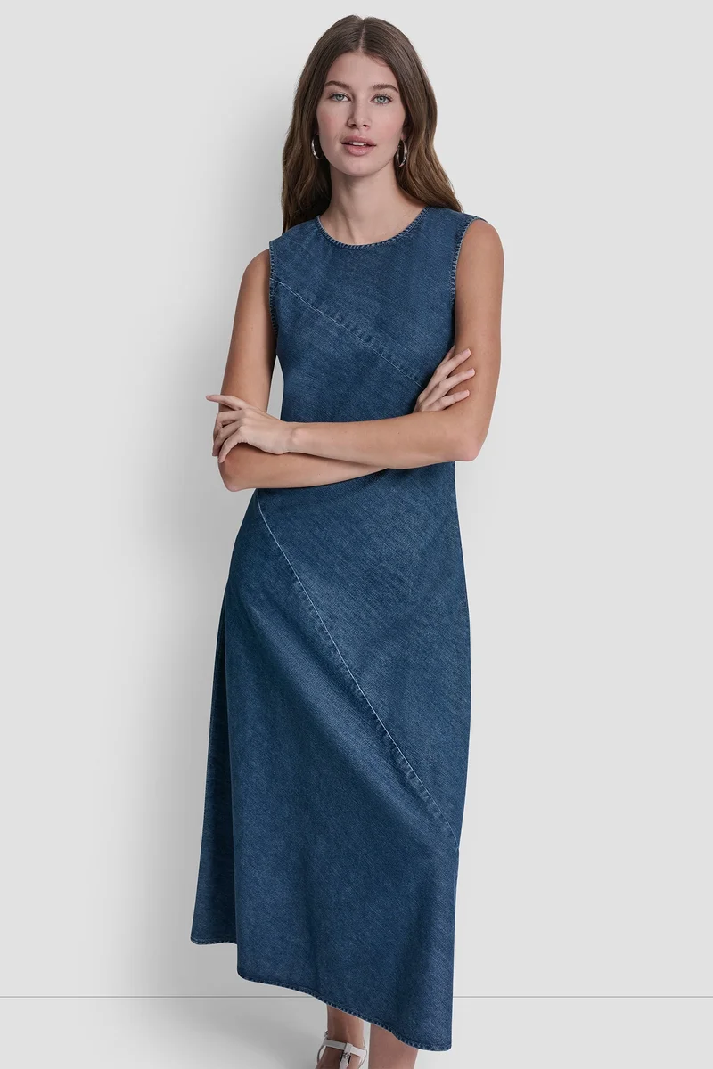 DKNY  SLEEVELESS BIAS CUT DRESS for Women | Best Price UAE