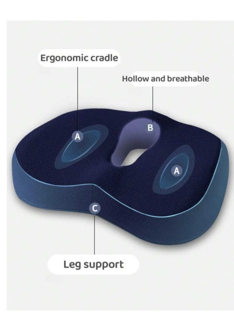 VARITEKS Soft Comfortable Memory Foam Seat Cushion Orthopedic Pain Relief Seat Cushion For Car Office Wheelchair - Image 2