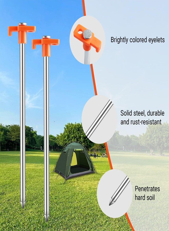 Loccmat 40 Pcs Tent Stakes, 9.8 Inch, Heavy Duty, Metal - Image 3
