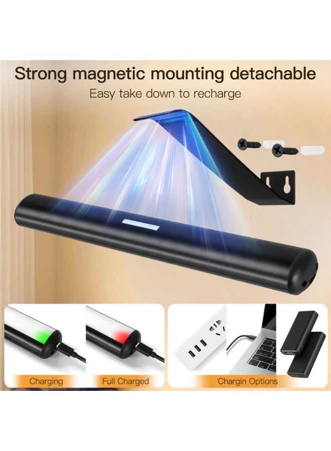 ضوء صورة بالبطارية: سطوع قابل للتعديل مع مؤقت، ضوء لوحة قابلة للشحن لعرض الفن على الحائط بإضاءة 3 ألوان وتحكم عن بعد، مناسب للإطارات ولوحة السهام والصور الشخصية. - Image 5