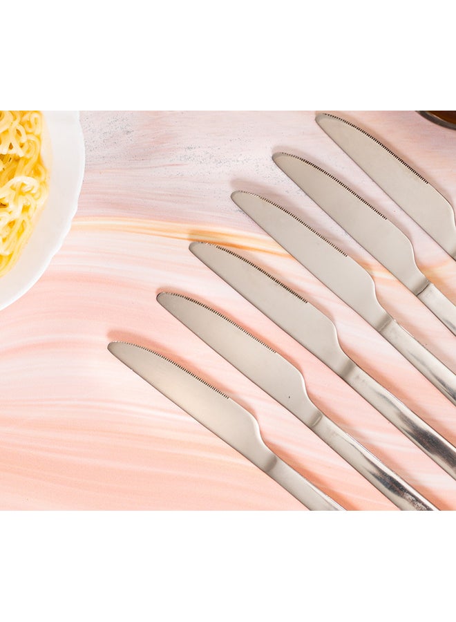 Royalford 6-Piece Stainless Steel Table Knife Set Silver - Image 4