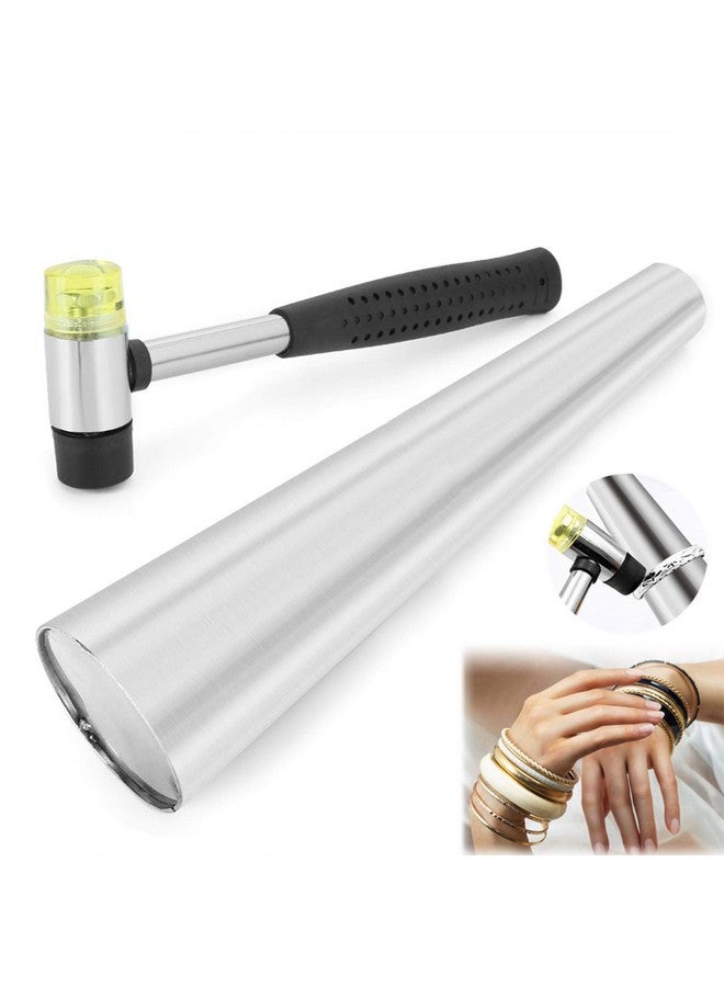 Voluxe Stainless Steel Bracelet Mandrel, Round Bracelet Mandrel, Rubber Jewelry‑repair Workers for Jewelry‑makers - Image 1