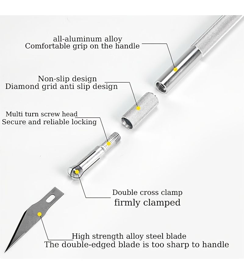 Carbon Steel Art Carving Blade Set 20 Pack Includes 10pcs of 3 Blades and 10pcs of 4 Blades Durable Model 20 - Image 3