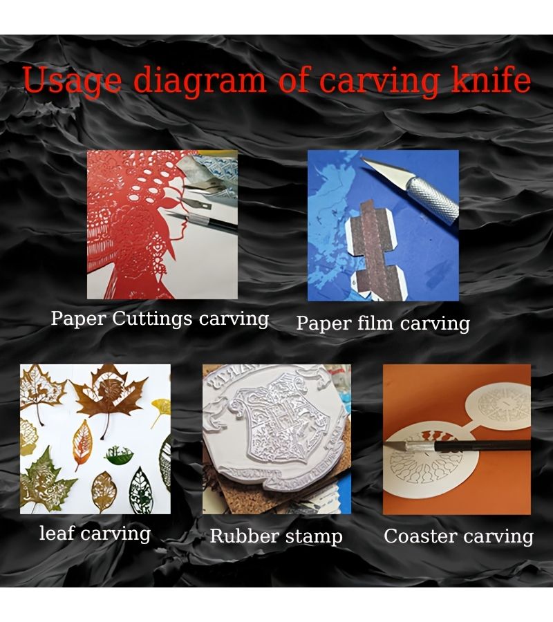 Carbon Steel Art Carving Blade Set 20 Pack Includes 10pcs of 3 Blades and 10pcs of 4 Blades Durable Model 20 - Image 4