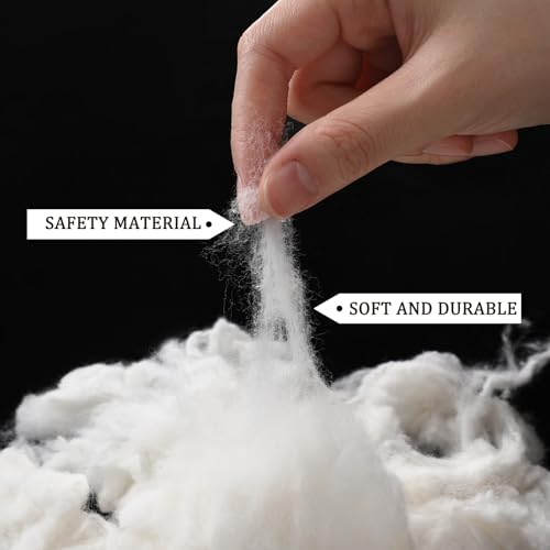 Wesnoy 100g/0.22lb Cotton Stuffing for Stuffed Animals Soft Pillow, Natural Cotton Fiber Filling Batting, for Toys, Cloud Decorations, and More - Image 4