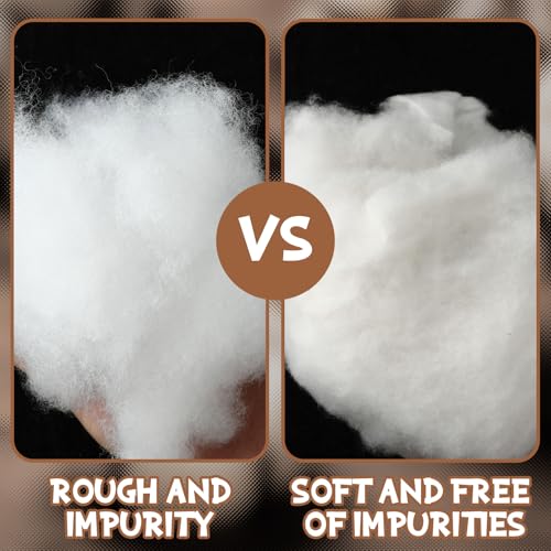 Wesnoy 100g/0.22lb Cotton Stuffing for Stuffed Animals Soft Pillow, Natural Cotton Fiber Filling Batting, for Toys, Cloud Decorations, and More - Image 3