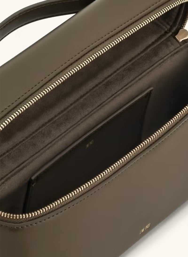 JW PEI Thea Tote Elegant temperament box hand-held commuting fashionable handbag（Olive Green） - Image 3