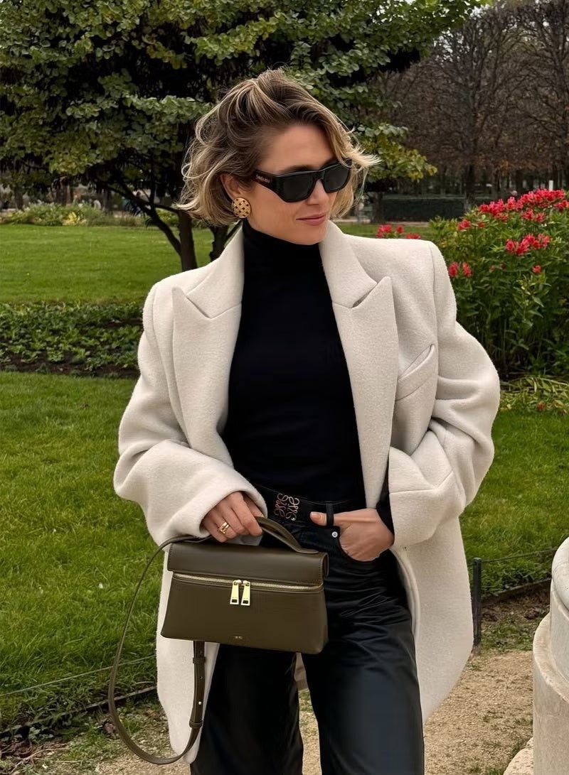 JW PEI Thea Tote Elegant temperament box hand-held commuting fashionable handbag（Olive Green） - Image 5