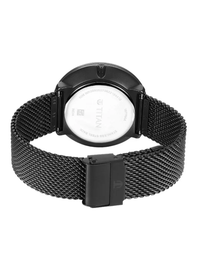 تيتان Men Analog Round Shape Stainless Steel Wrist Watch - 1877NM01 - 39 Mm
