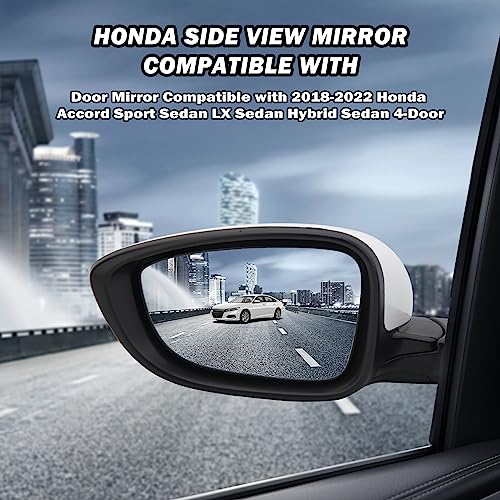 MOFOAP Honda Accord Door Mirror Compatible with 2018 2019 2020 2021 2022 Honda Accord Driver Side Mirror White Non Heated Without Signal Light 76258TVEH01 - Image 4