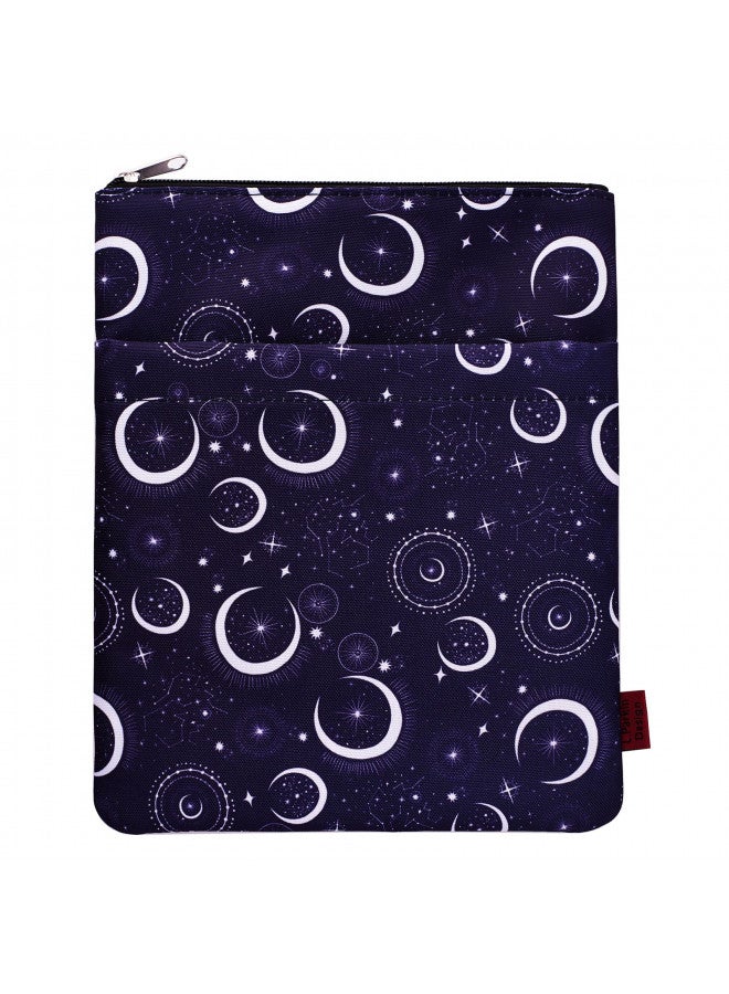 LParkin Book Sleeve Moon and Star Book Protector, Book Covers for Paperbacks, Washable Fabric, Book Sleeves with Zipper, Medium 11 Inch X 8.7 Inch  - Image 1