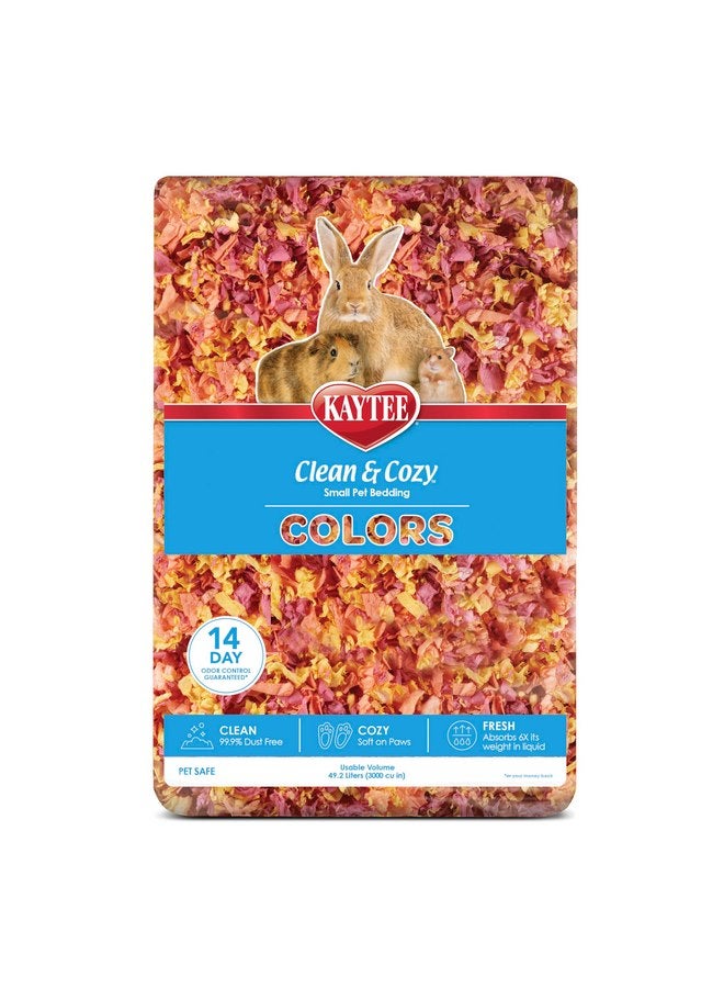 Kaytee Clean & Cozy Colors, Small Animal Bedding with Extreme Odor Control, Sunset 49.2 Liters - Image 1