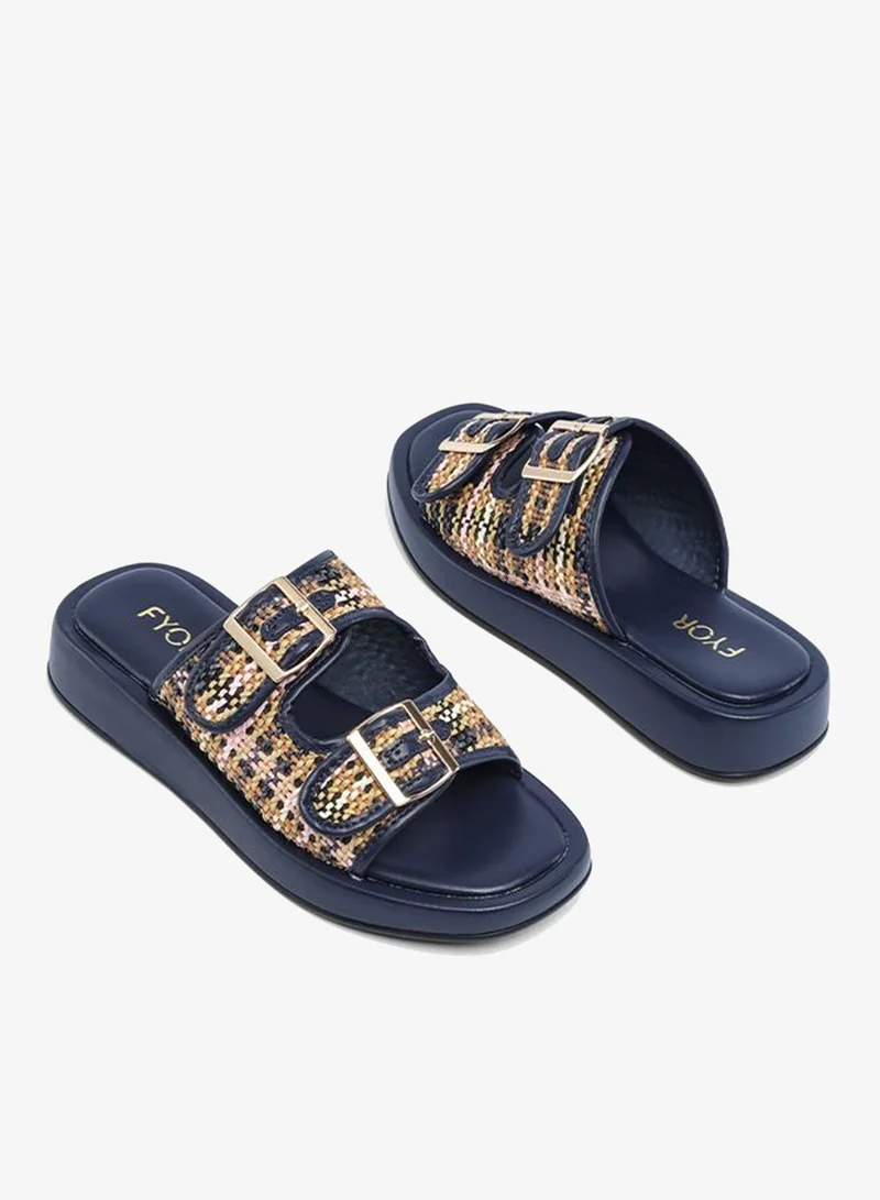 Fyor  Stylish Patterned Double-Buckle Sandal AJ 015 for Women | Best Price UAE