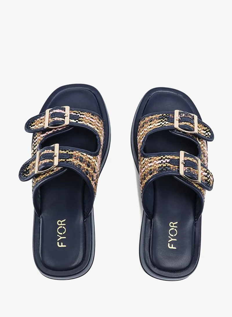 Fyor  Stylish Patterned Double-Buckle Sandal AJ 015 for Women | Best Price UAE