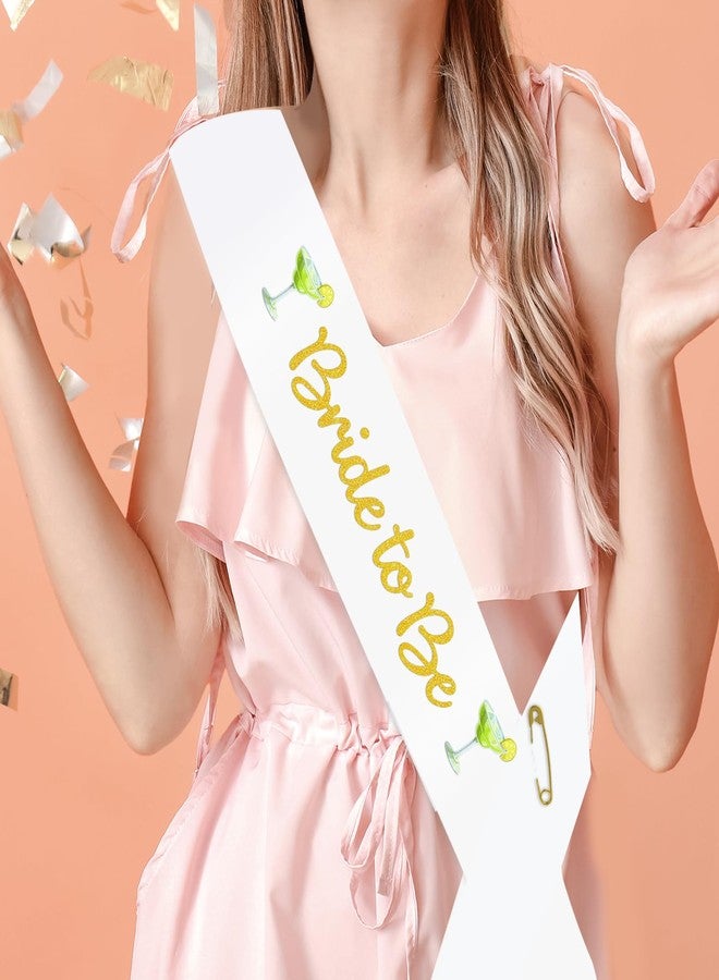 Ramciyo Bride to Be Sash, Margarita Bachelorette Party Decorations, Margs & Matrimony Decorations, Margarita Bride to Be Party Sash Bachelorette Party Decorations Gold Glitter - Image 2