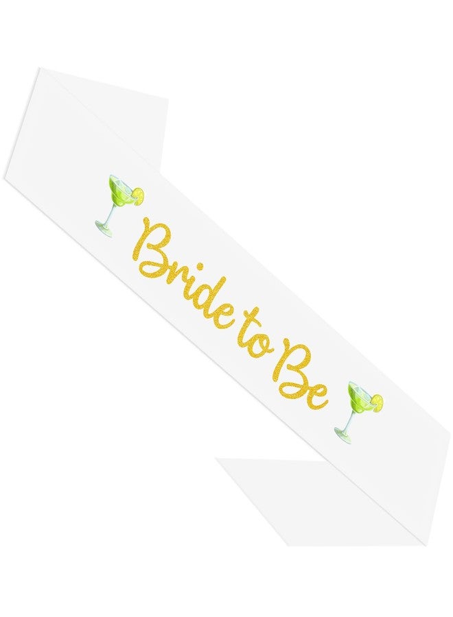 Ramciyo Bride to Be Sash, Margarita Bachelorette Party Decorations, Margs & Matrimony Decorations, Margarita Bride to Be Party Sash Bachelorette Party Decorations Gold Glitter - Image 1