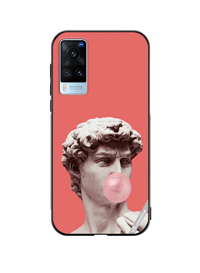 VR CREATIVE Protective Case Cover For Vivo X60 Gum, Estetichs, Retrowave Design Multicolour - Image 1