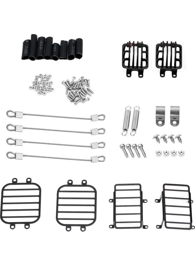 Loquat RC Car Steel Rope Front Rear Light Cover Protective Shell Set For TRX-4/TRX-6 4X4 6X6 G63 G500 - Image 1