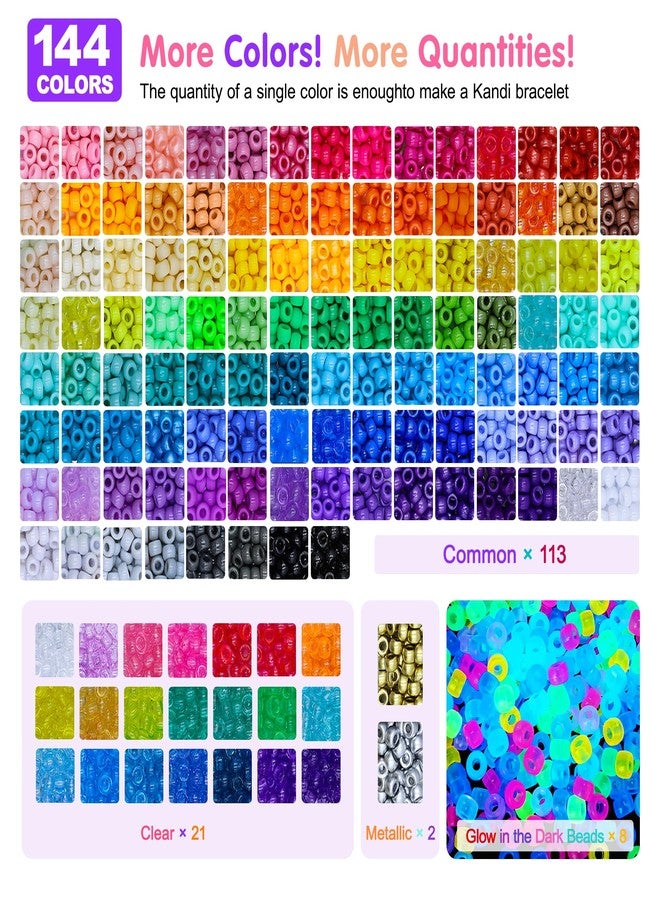 Redtwo 7 Boxes Pony Kandi Beads for Bracelet Making Kit - Image 2
