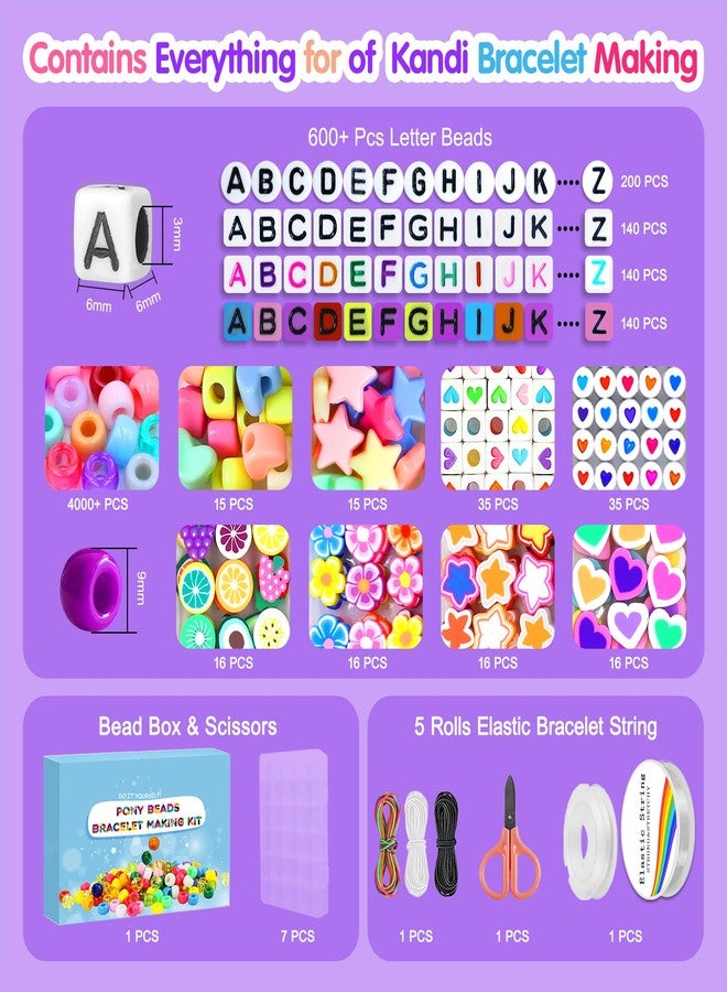 Redtwo 7 Boxes Pony Kandi Beads for Bracelet Making Kit - Image 3