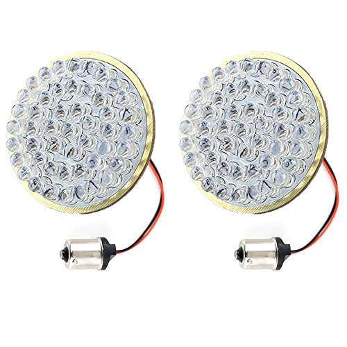 ZYTC 2" LED Turn Signals w/Brake Running Light Bullet Style Rear 1156 Red LED Turn Signal Kit for Harley Davidson - Image 1