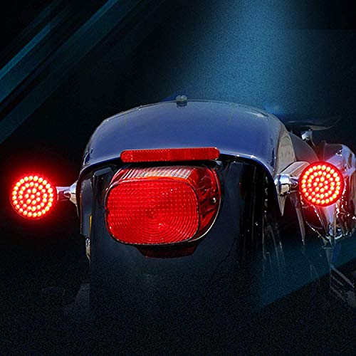 ZYTC 2" LED Turn Signals w/Brake Running Light Bullet Style Rear 1156 Red LED Turn Signal Kit for Harley Davidson - Image 2