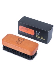 Zeus ZEUS Palm Beard Brush, Soft Boar Bristle Beard & Mustache Brush for Men, Detangles & Smooths Facial Hair (Made in Germany) G92 