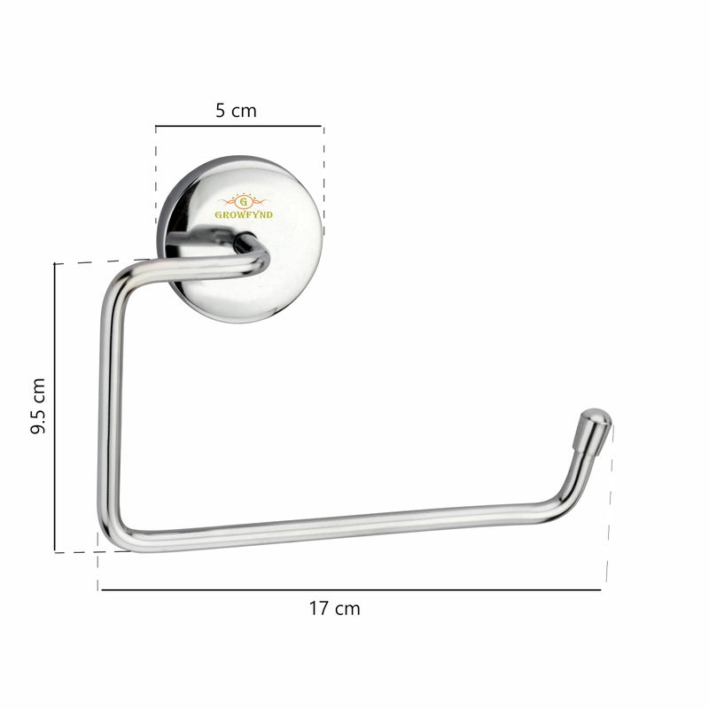 Growfynd Stainless Steel 304 Grade Chrome Finished Round Napkin Ring/Towel Ring/Napkin Holder/Towel Hanger/Towel Holder for Bathroom/Kitchen/Wash Basin L Shape Towel Ring (Pack of 1) - Image 3