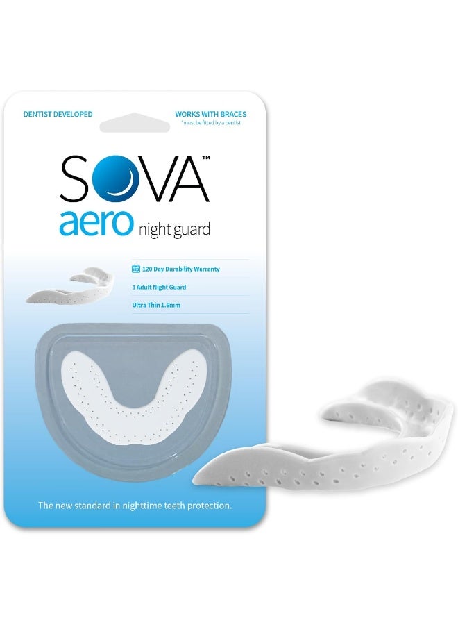 SOVA Aero Night Guard - 1.6mm Thin - Custom-Molded Fit - Protects Against Nighttime Teeth Grinding & Clenching - FSA/HSA Eligible - Odor & Taste Free - Remoldable Up to 20 Times - Non Toxic - Image 1