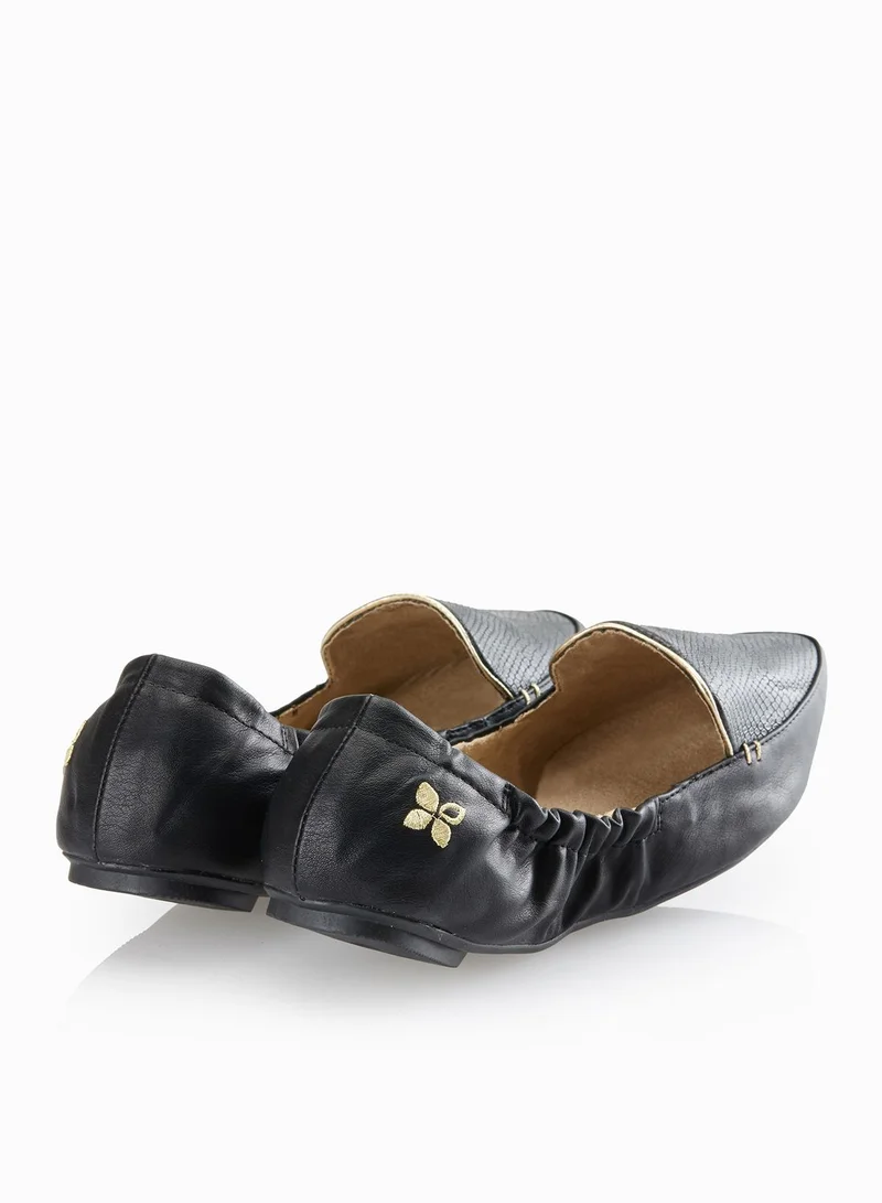 BUTTERFLYTWISTS Amber Snake Print Slip Ons