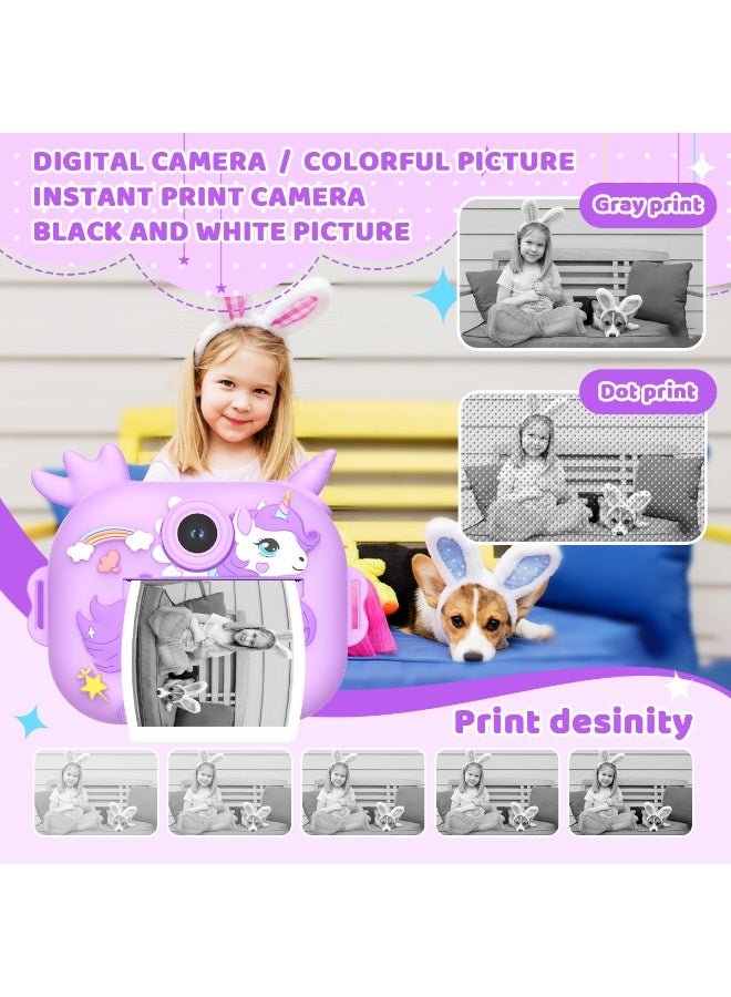 Generic Instant camera for kids Dinosaur – Thermal printing – Jurassic shockproof case – 3 rolls included – Photo/Selfie – Video 1080P – 32 GB educational memory card - Image 5