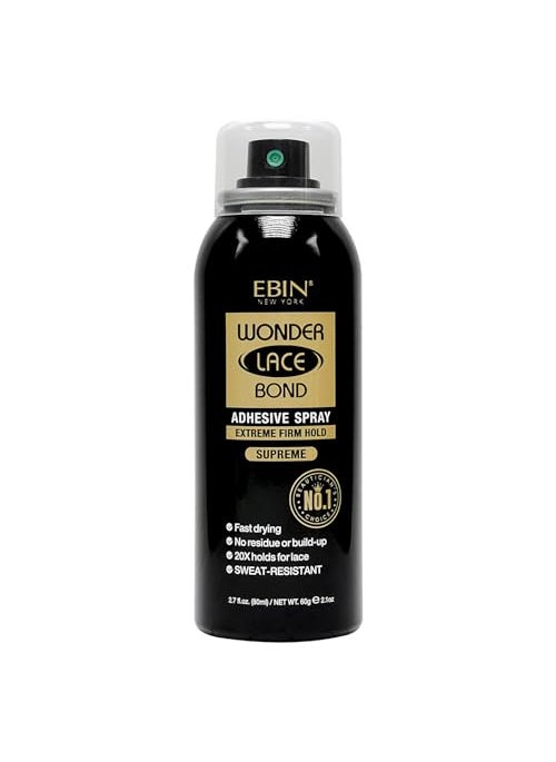 EBIN NEW YORK Wonder Lace Bond Adhesive Spray  Supreme Extreme Firm Hold 27 fl oz 80ml  Fast Drying No Residue No Build up Powerful Hold AllDay Hold Daily Wig Application - pzsku/Z160DEA97751714511F97Z/45/_/1741001345/3714ca88-ab26-4f95-97e4-85e0861a7a19