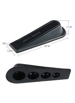 sokany 5 Packs Rubber Doorstopper, Door Draft Stopper, Wedge Suitable Doorstopper for All Floors Non-scratching and Anti-Slip Design, Door Bottom Draft Blocker Dust and Noise Insulation (Black)  - Image 2